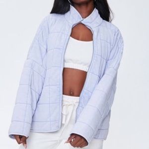 Forever 21 Light Blue Quilted Jacket
